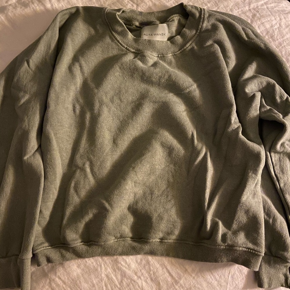 Aliya Wanek Ami cropped sweatshirt in sage